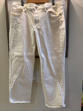 Lucky Brand Off-White Straight-Leg Jeans